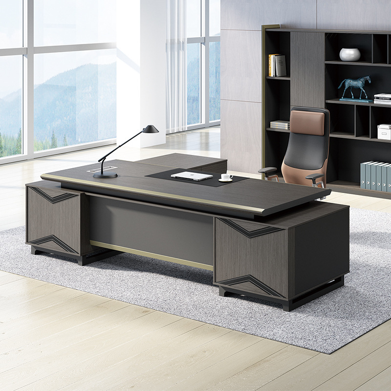 Modell DBT002 Modern Executive Desk Office Furniture Manager Supervisor Desk, New Chinese Style Light Luxury Office Furniture Boss Desk