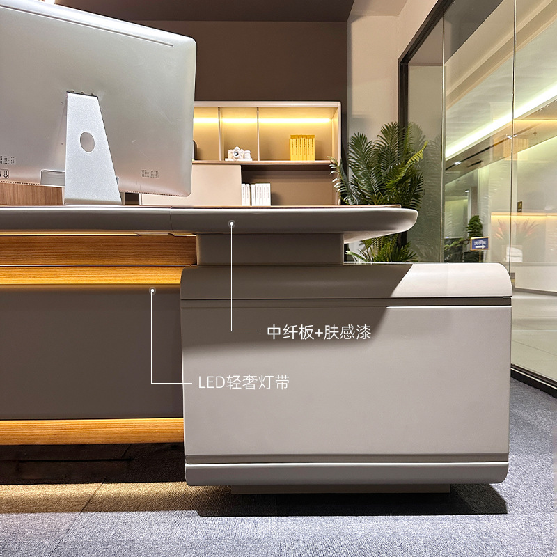 Modell DBT008 Executive Desk, VD/Ordförande Office Desk, Premium Large Manager Desk med kontorsstolset för chef\\s kontor